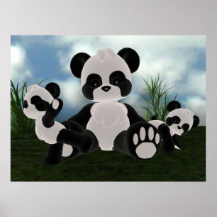 Poster du jour ensoleillé de Panda Bearz