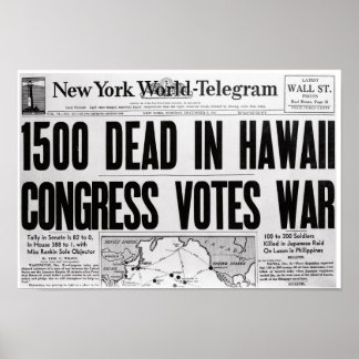 Poster du journal 2ème guerre mondiale