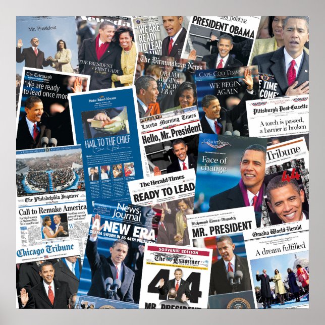 Poster du journal d'investiture d'Obama (Devant)