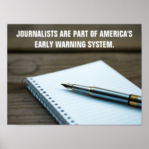 Poster du journaliste du système d'alerte rapide
