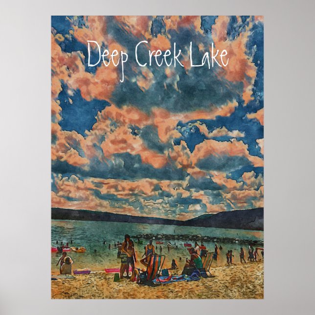 Poster du lac Deep Creek (Devant)