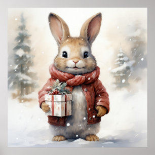Poster du lapin de Noël