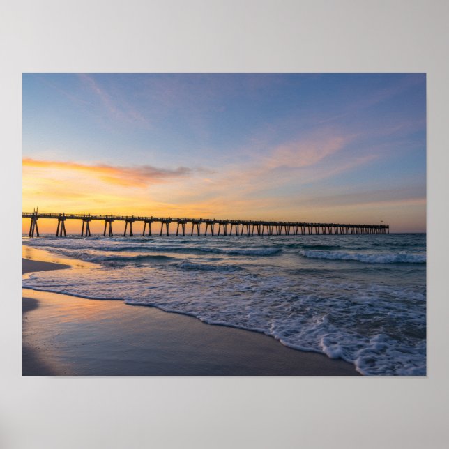 Poster du lever du soleil de Pensacola Pier (Devant)
