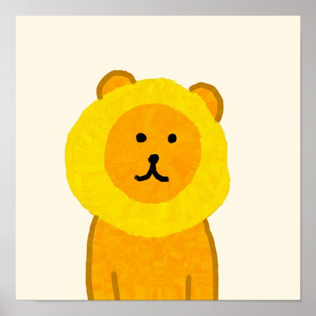 Poster du lion d'ananas (Devant)