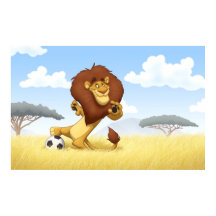 Poster du lion de football