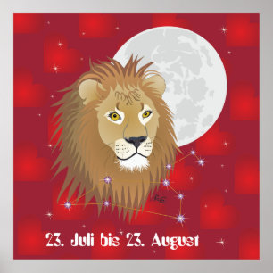 Poster du lion du 23 juillet au 22 août