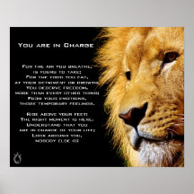 Poster du lion en charge