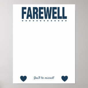 Poster du livre d'accueil de la fête de départ d'a