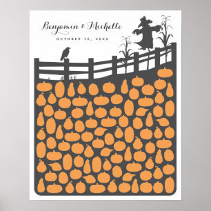 Poster du livre d'invité citrouille Patch - 100 pl