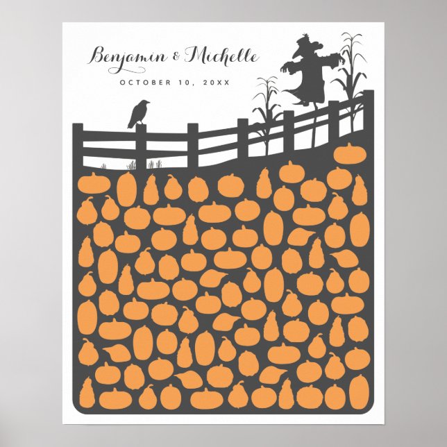 Poster du livre d'invité citrouille Patch - 100 pl (Devant)