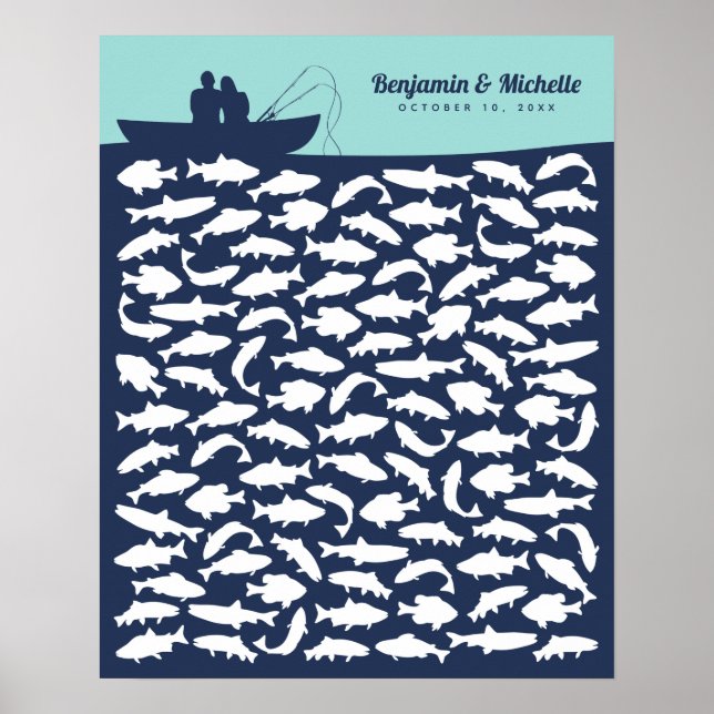 Poster du livre d'or de pêche - 100 signatures (Devant)