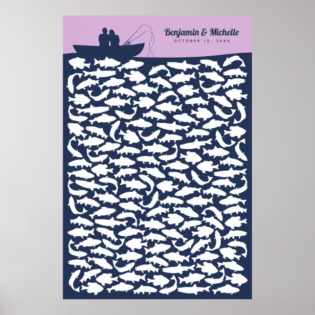 Poster du livre d'or de pêche - 150 signatures (Devant)