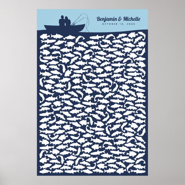 Poster du livre d'or de pêche - 250 signatures (Devant)