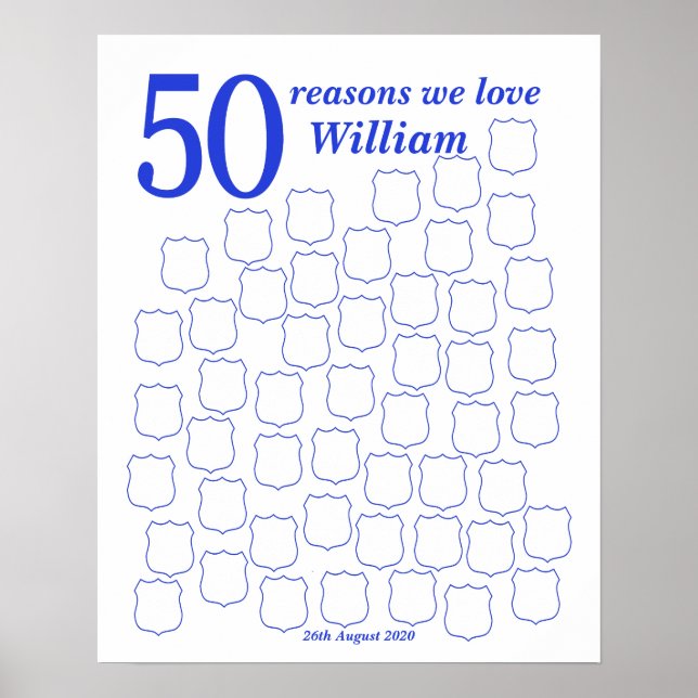 Poster du livre d'or du 50e anniversaire de la pol (Devant)