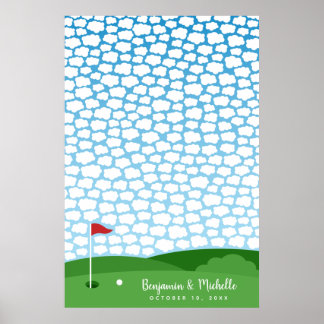Poster du livre d'or du golf - 250 signatures