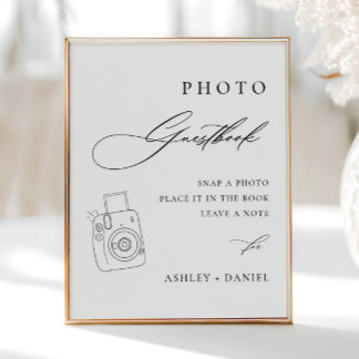 Poster du livre d'or Photo Mariage moderne