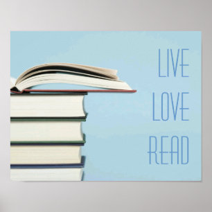 Poster du livre "Live, Love, Read"