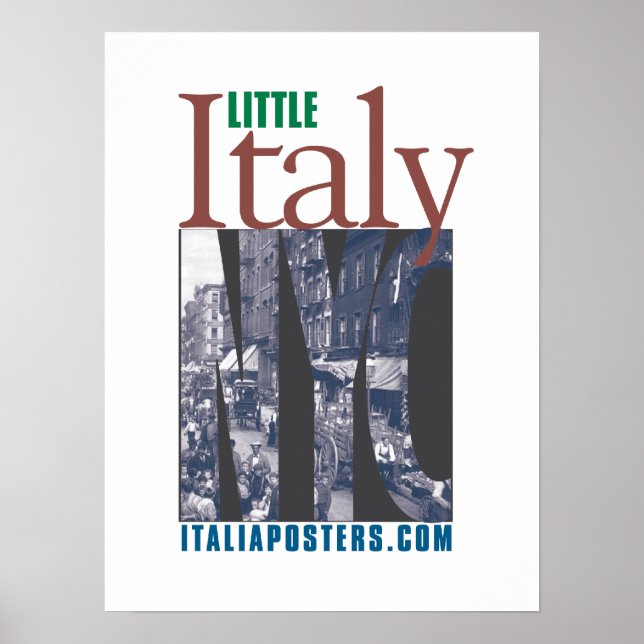 Poster du logo de Little Italy New York City (Devant)