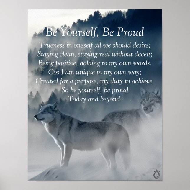 Poster du loup Soyez vous-même (Devant)