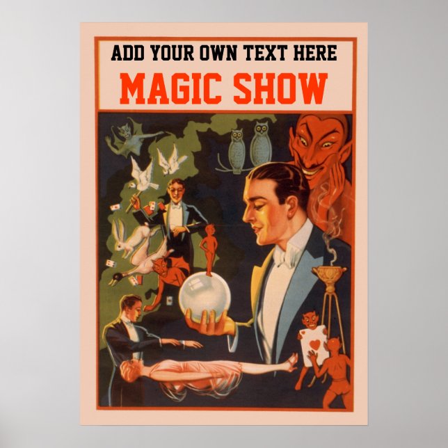 Poster du magicien - Faites votre propre _ Votre n (Devant)