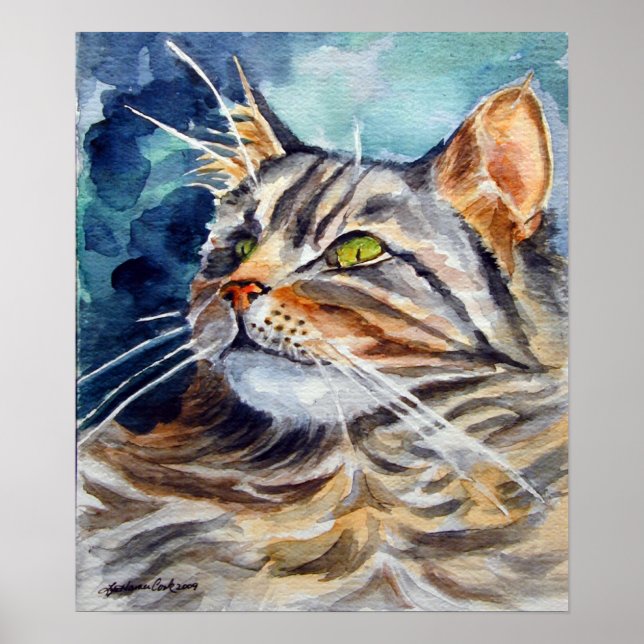 Poster du Maine Coon Chat Imprimer (Devant)