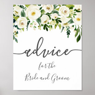 Poster du Mariage de conseil aux fleurs blanches