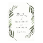 Poster du Mariage de la feuille verte aquarelle mo