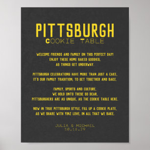 Poster du Mariage de la table de biscuits de Pitts