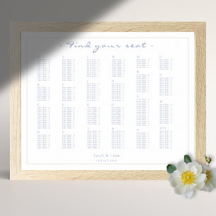 Poster du Mariage de l'alphabet bleu et blanc