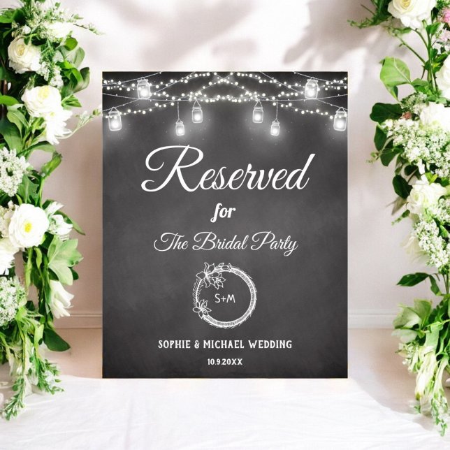 Poster du Mariage des signes noir blanc réservé (Créateur téléchargé)