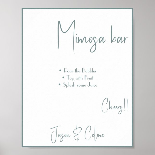 Poster du Mariage du bar Mimosa (Devant)