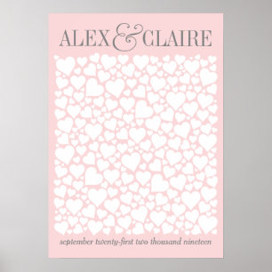 Poster du mariage Heart Guestbook - CHOISISSEZ VOT