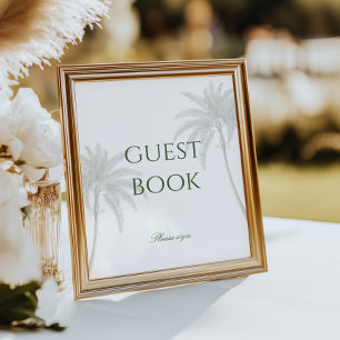 Poster du Mariage vintage Palm Tree