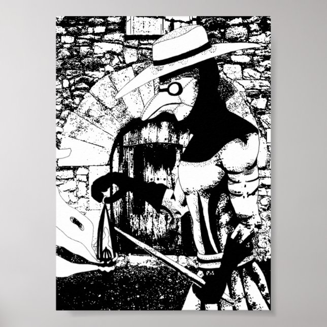 Poster du médecin de la peste (Devant)