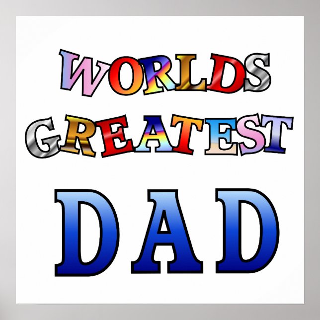 Poster du meilleur papa du monde 20x20" (Devant)