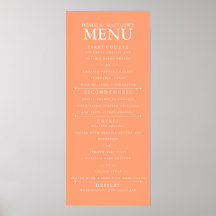Poster du menu Mariage Cantaloue 4" x 9"