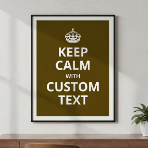 Poster du Modèle Conserver le calme personnalisé