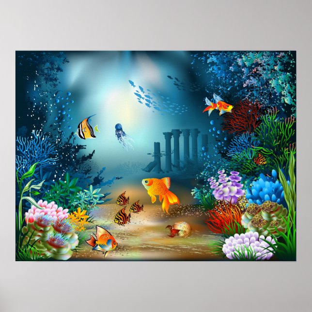 Poster du monde marin (Devant)
