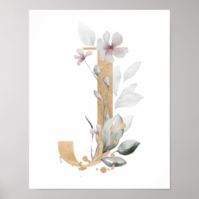 Poster du monogramme Lettre J (Devant)