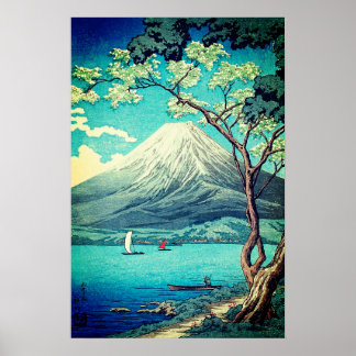 Poster du Mont Fuji sur le lac Yamanaka
