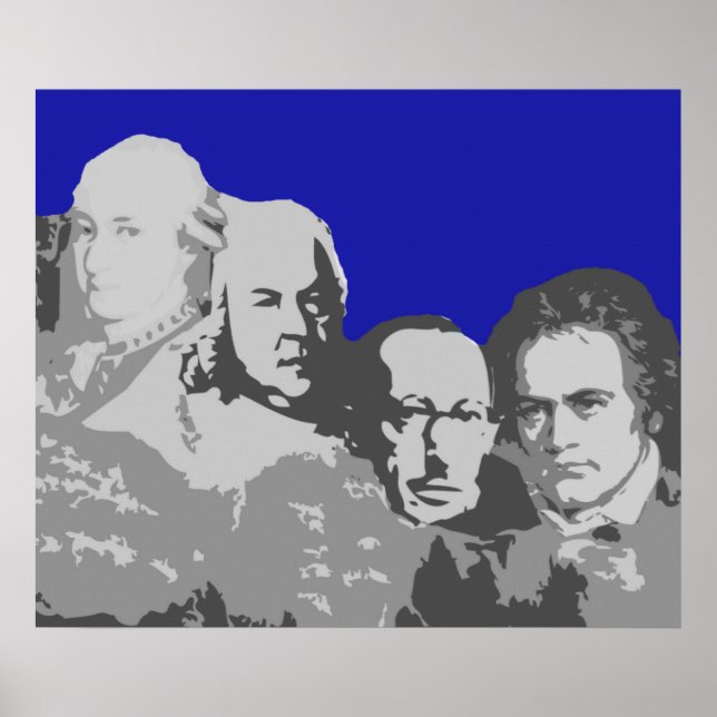 Poster du Mont Rushmore des compositeurs (Devant)