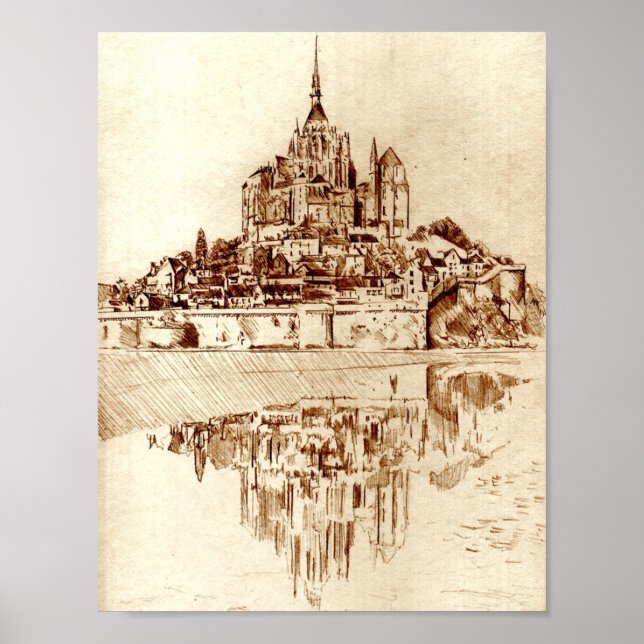Poster du Mont Saint Michel (Devant)