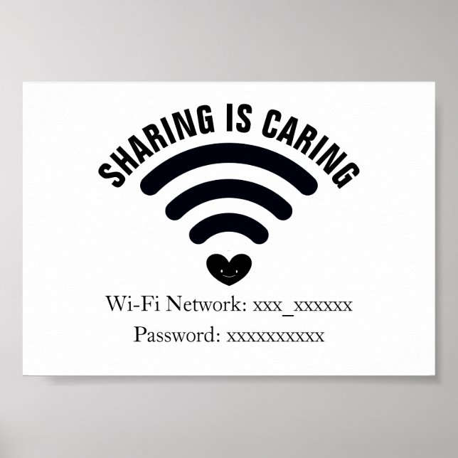 Poster du mot de passe WiFi (Devant)