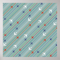 Poster du Motif d'avion Retro