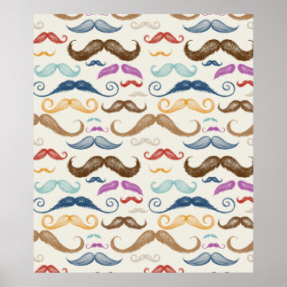 Poster du Motif Hipster Mustache