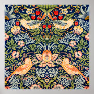 Poster du Motif Strawberry Thief par William Morri