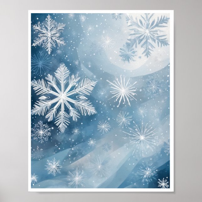 Poster du mur d'art Abstrait Winter Wonderland Kid (Devant)