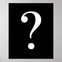 Poster du mur de la marque d'interrogation