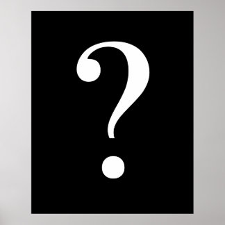 Poster du mur de la marque d'interrogation