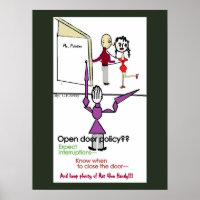 Poster du mur du bureau/politique de porte ouverte
